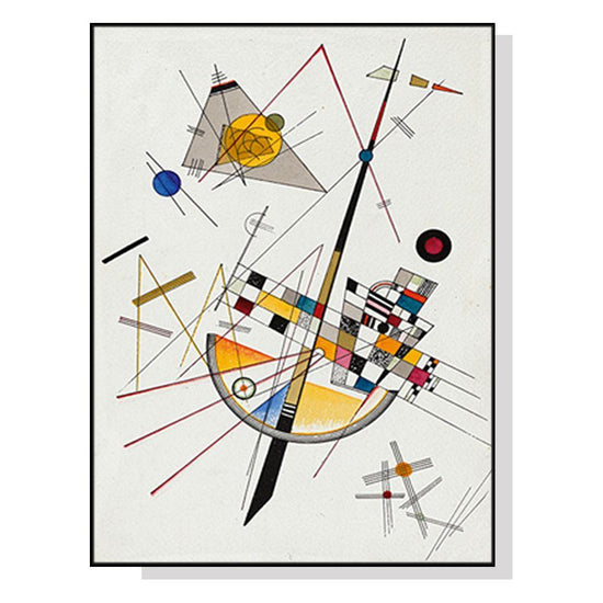 Wall Art 50cmx70cm Delicate Tension By Wassily Kandinsky Black Frame Canvas