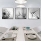 60cmx60cm Botanical dandelions 3 Sets Black Frame Canvas Wall Art