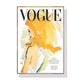 Wall Art 100cmx150cm Vogue Girl Gold Frame Canvas