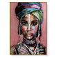 Wall Art 90cmx135cm African woman II Gold Frame Canvas