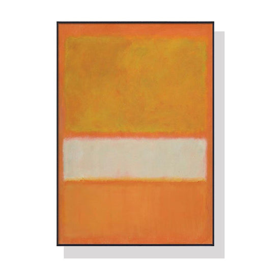 Wall Art 80cmx120cm Yellow By Mark Rothko Black Frame Canvas