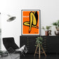 Wall Art 80cmx120cm Orange Legs Black Frame Canvas