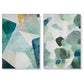 Wall Art 70cmx100cm Green Marble 2 Sets White Frame Canvas