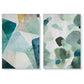 Wall Art 100cmx150cm Green Marble 2 Sets White Frame Canvas