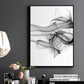 Wall Art 70cmx100cm Stylish Abstract Black 2 Sets Black Frame Canvas