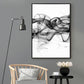 Wall Art 70cmx100cm Stylish Abstract Black 2 Sets Black Frame Canvas