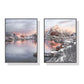 Wall Art 70cmx100cm Nordic Norway 2 Sets Black Frame Canvas