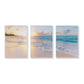 Wall Art 80cmx120cm Ocean and beach 3 Sets White Frame Canvas