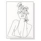 Wall Art 40cmx60cm Line Art Girl White Frame Canvas