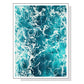 Wall Art 60cmx90cm Blue Ocean White Frame Canvas