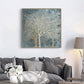 Wall Art 90cmx90cm Forest In The Twilight Trees Gold Frame Canvas