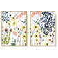 Wall Art 90cmx135cm Flower Composition 2 Sets Gold Frame Canvas