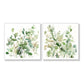 Wall Art 40cmx40cm  Sage Garden By Carol Robinson 2 Sets White Frame Canvas