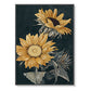 Wall Art 40cmx60cm Sunflowers Black Frame Canvas