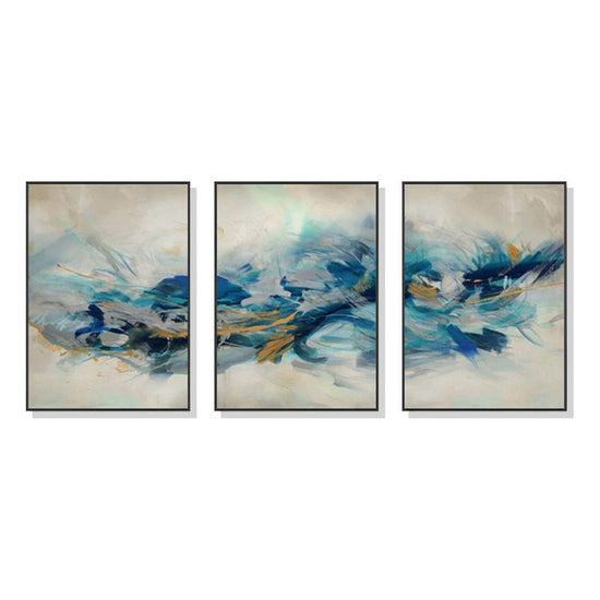 Wall Art 70cmx100cm The Universal 3 Sets Black Frame Canvas