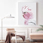 Wall Art 40cmx60cm Pink Galah White Frame Canvas