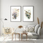 Wall Art 60cmx90cm Berries And Protea 2 Sets Black Frame Canvas