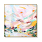 Wall Art 40cmx40cm Abstract Pink Mountain Hand Painted Style Gold Frame Canvas