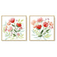 Wall Art 40cmx40cm Florals 2 Sets Gold Frame Canvas