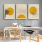 Wall Art 50cmx70cm Flock Of Birds Sun Silhouette 3 Sets Gold Frame Canvas