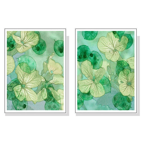 Wall Art 40cmx60cm Zanzibar Gem 2 Sets White Frame Canvas