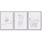 Wall Art 70cmx100cm Couples 3 Sets Black Frame Canvas