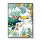 Wall Art 40cmx60cm Toucan plants Black Frame Canvas