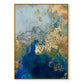 Wall Art 40cmx60cm Marbled Blue Gold Artwork Gold Frame Canvas