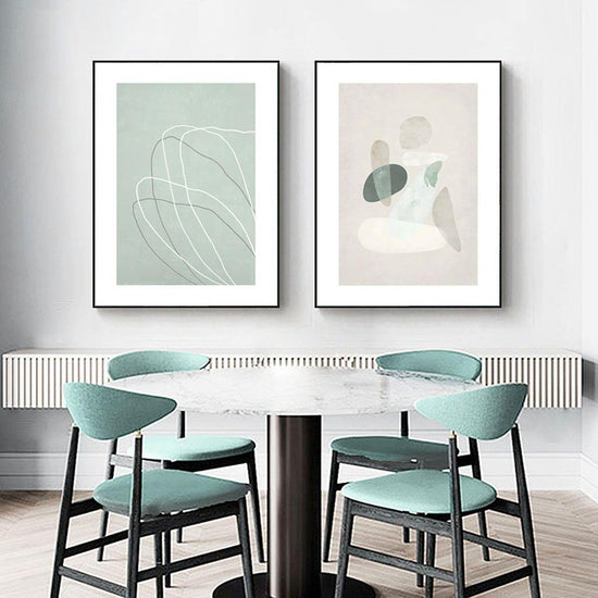 Wall Art 40cmx60cm Abstract body and lines 2 Sets Black Frame Canvas