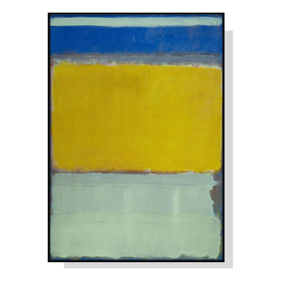 Wall Art 100cmx150cm Blue Yellow Green By Mark Rothko Black Frame Canvas