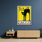 Wall Art 40cmx60cm Black Cat Black Frame Canvas