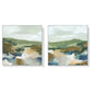 Wall Art 90cmx90cm Abstract Landscape 2 Sets White Frame Canvas