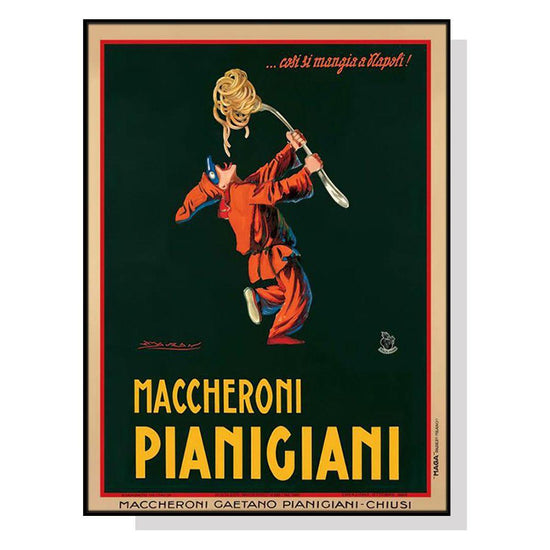 Wall Art 40cmx60cm Maccheroni Pianiciani Black Frame Canvas