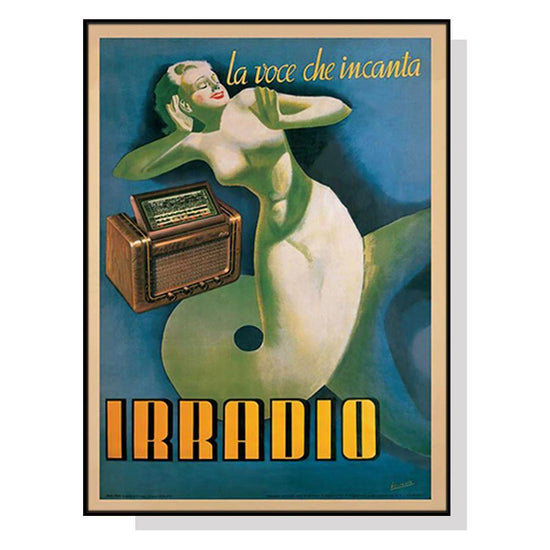 Wall Art 40cmx60cm Irradio Cinzano Black Frame Canvas