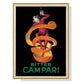 Wall Art 100cmx150cm Bitter Campari Gold Frame Canvas