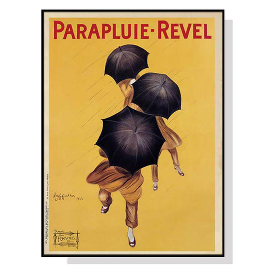 Wall Art 40cmx60cm Parapluie Revel Black Frame Canvas