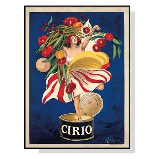 Wall Art 90cmx135cm Cirio By Leonetto Cappiello Black Frame Canvas