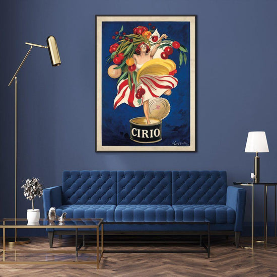 Wall Art 90cmx135cm Cirio By Leonetto Cappiello Black Frame Canvas