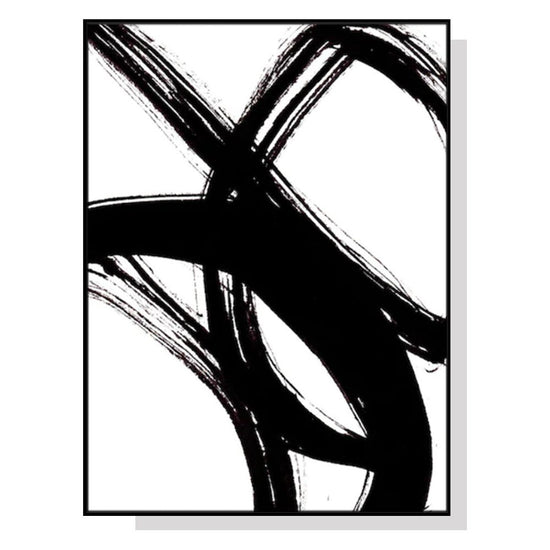 Wall Art 40cmx60cm Minimalist Black Artwork Black Frame Canvas