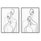 Wall Art 40cmx60cm Abstract Figures 2 Sets Black Frame Canvas