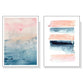 Wall Art 40cmx60cm Abstract Pink 2 Sets White Frame Canvas