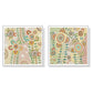 Wall Art 80cmx80cm Lovely Pattern 2 Sets White Frame Canvas