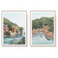 Wall Art 80cmx120cm Italy Coast 2 Sets Wood Frame Canvas