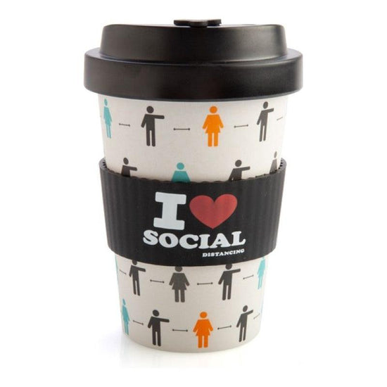 I Heart Social Distancing Eco-to-Go Bamboo Cup