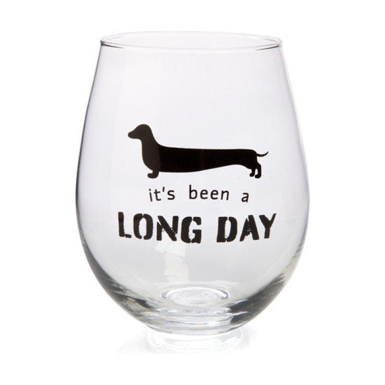 Dachshund Stemless Wine Glass