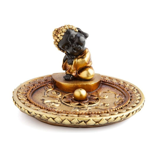 Gold Sleeping Baby Buddha Incense Burner