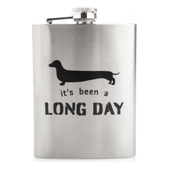 Dachshund Metal Flask