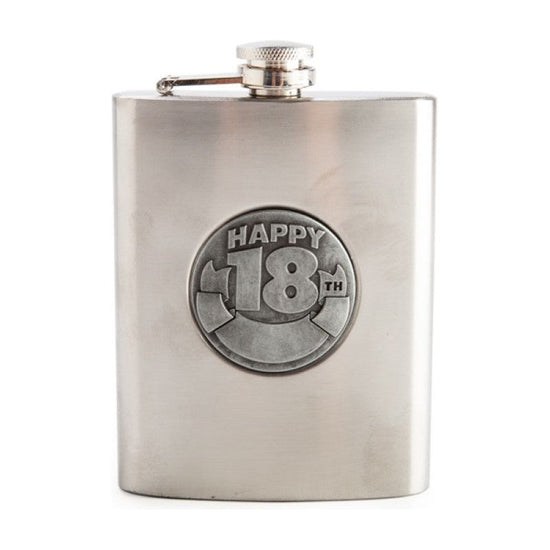 18th Engravable Metal Flask