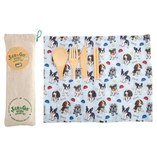 Dogs Eco-to-Go Bamboo Cutlery Set