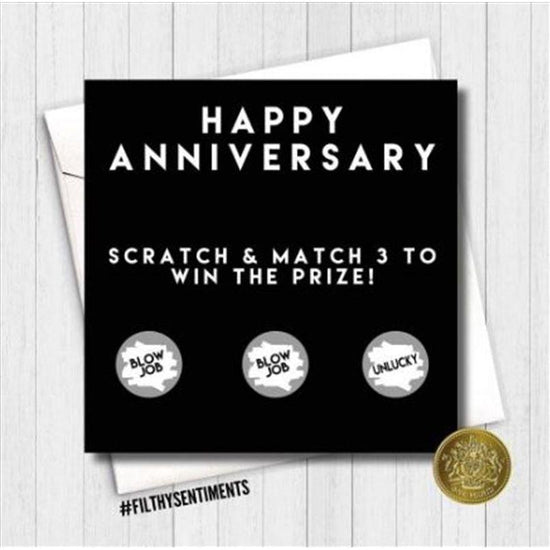 Filthy Sentiments – Anniversary Scratch Card